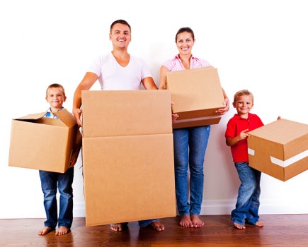 Boxes and household items placed in secure Chingford storage