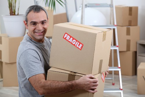Furniture and boxes prepared for removals in Chingford